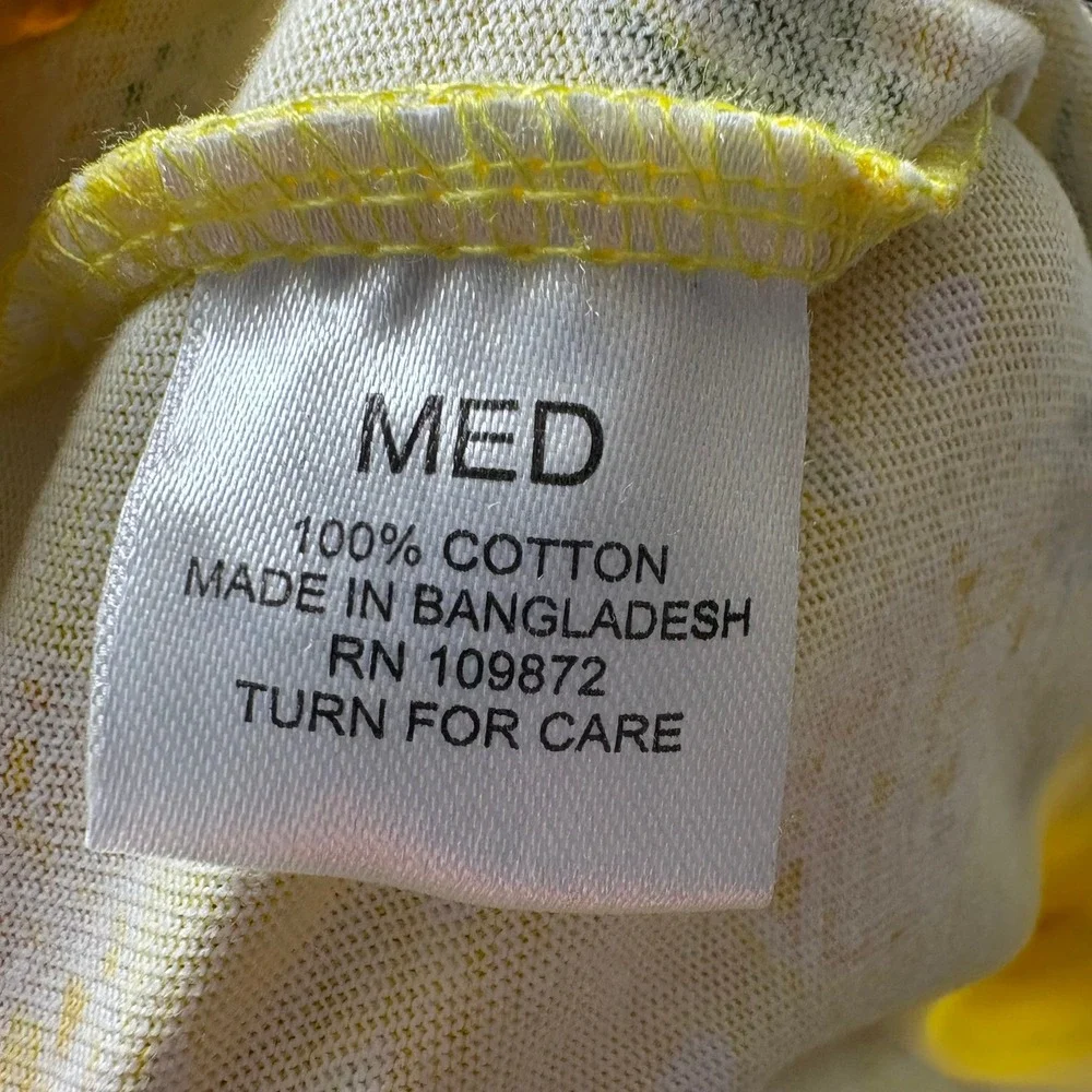Cozee Corner Yellow Pineapple Polka Dot Cotton Lounge Pajama Shorts Womens‎ Med